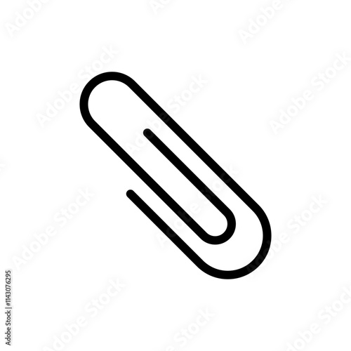 Wallpaper Mural Black isolated icon of paper clip on white background. Torontodigital.ca