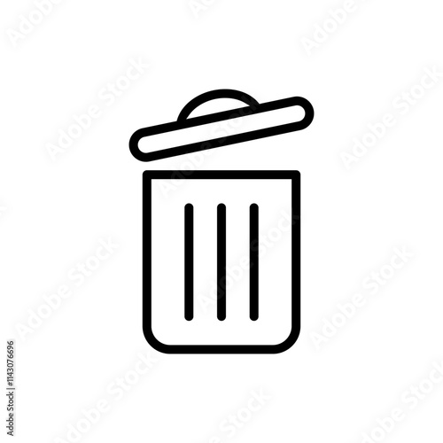 Trash can icon vector. Delete sign.
