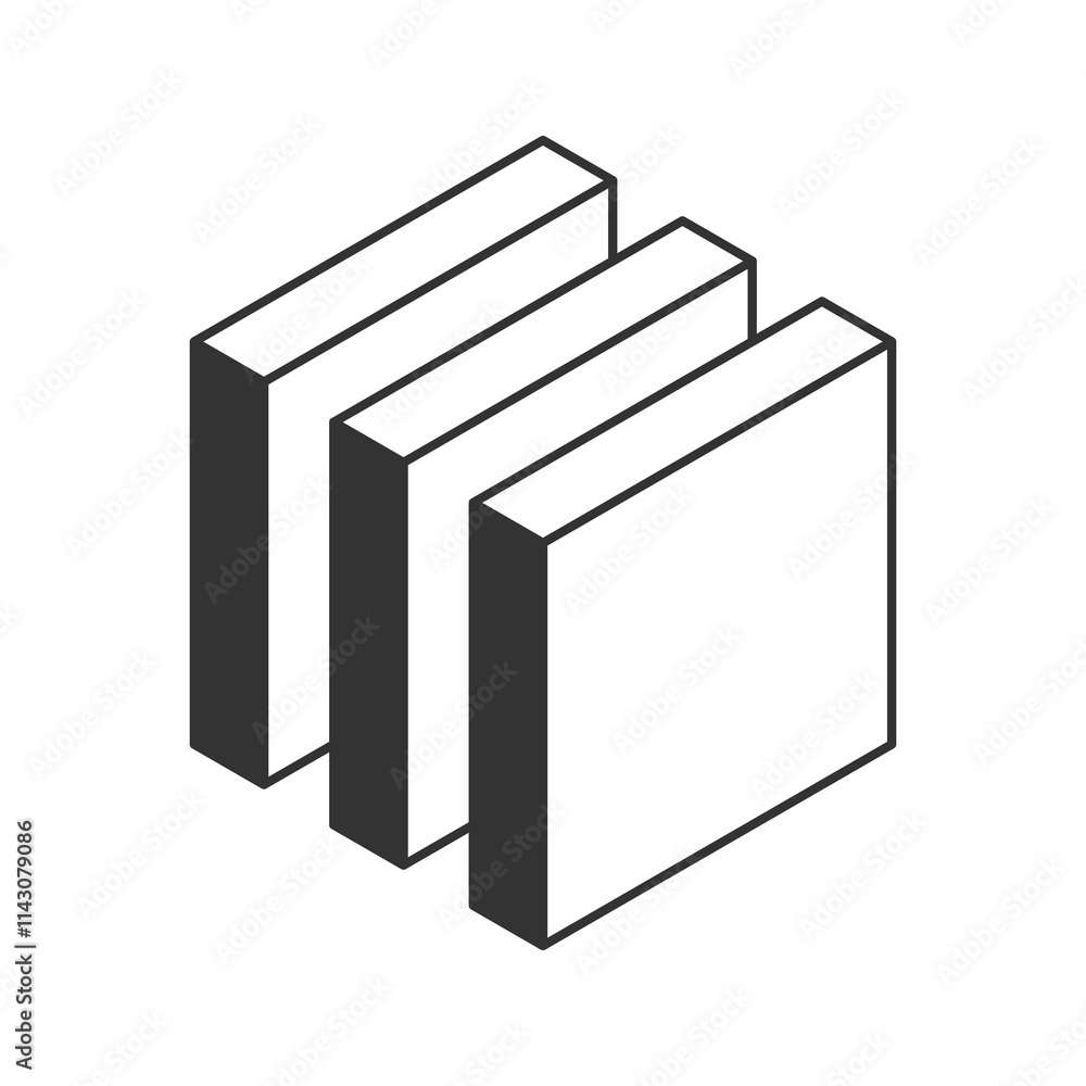 Cube logo, geometric vector design. Black and white Box logotype company, trendy techno emblem in isometric 3D style. Cube logo, geometric vector design. Black and white Box logotype company, trendy techno emblem in isometric 3D style.