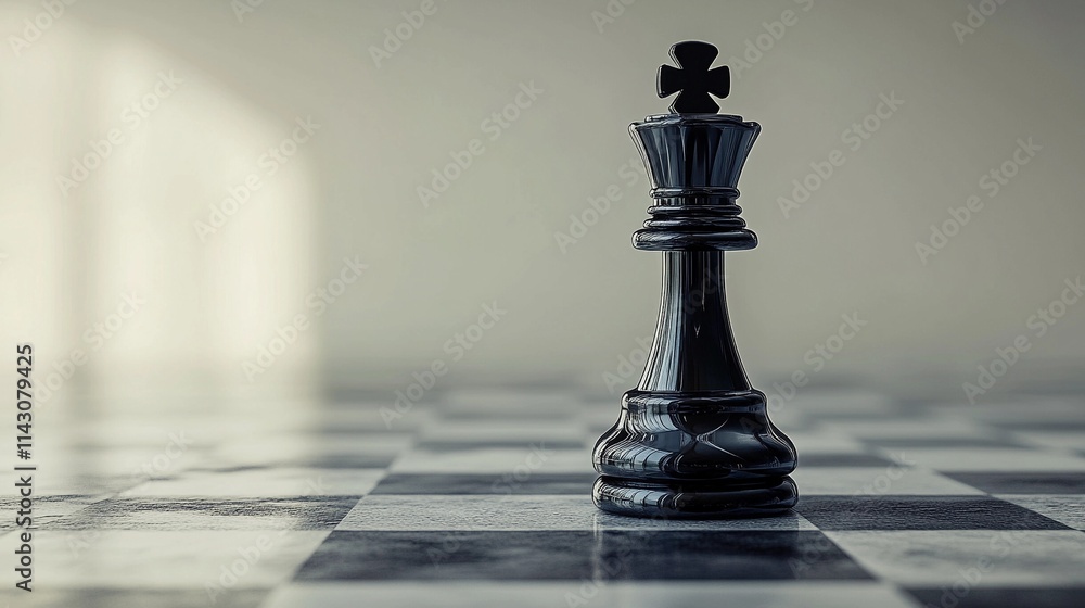 Close-up view of polished chess pieces on a board, highlighting strategy, elegance, and intellectual game symbolism Close-up view of polished chess pieces on a board, highlighting strategy, elegance, and intellectual game symbolism