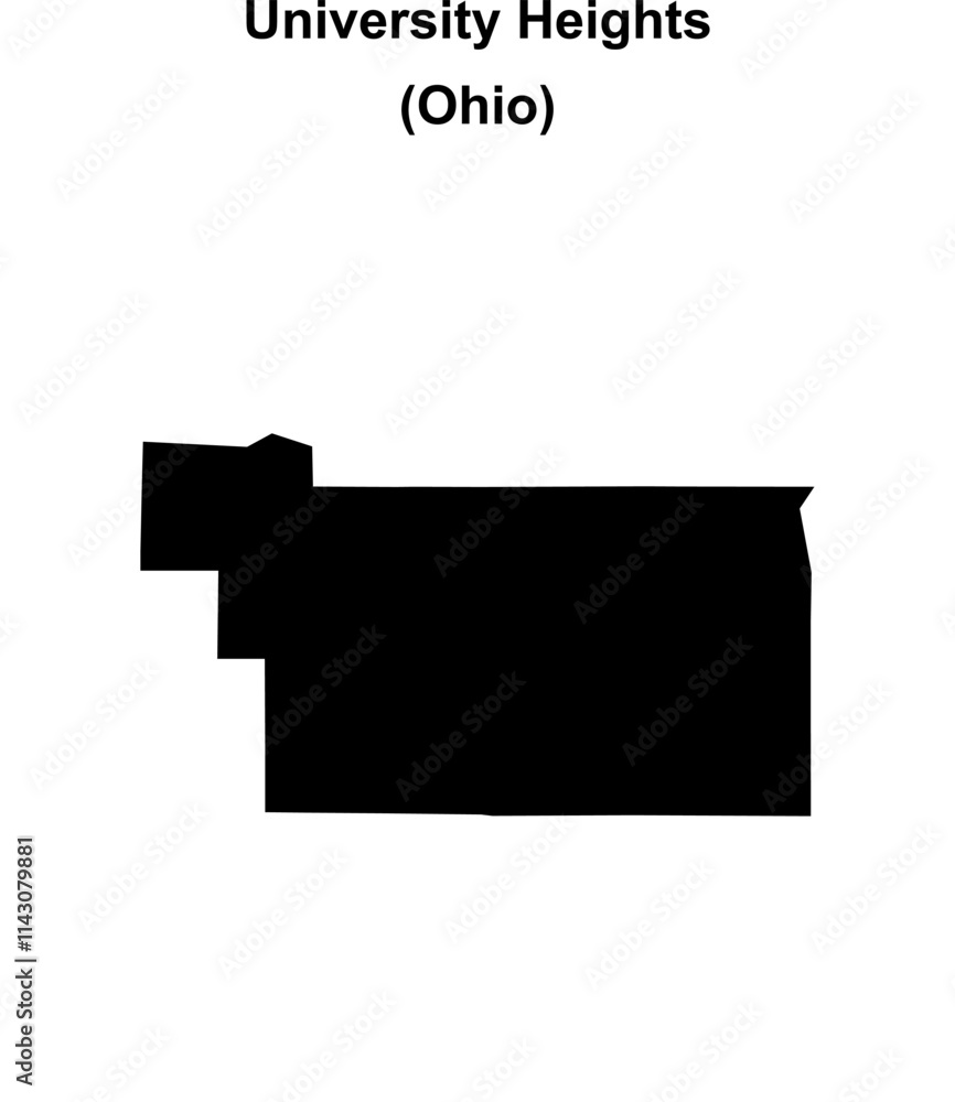 University Heights (Ohio) blank outline map University Heights (Ohio) blank outline map