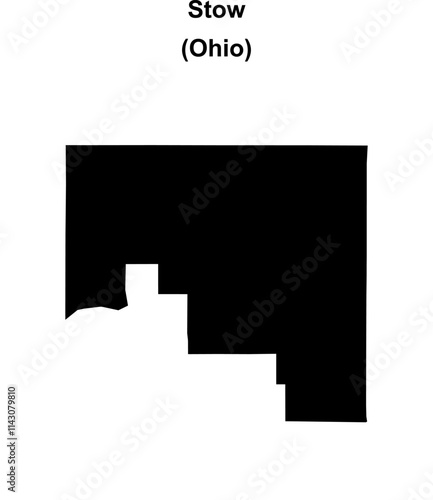 Stow (Ohio) blank outline map