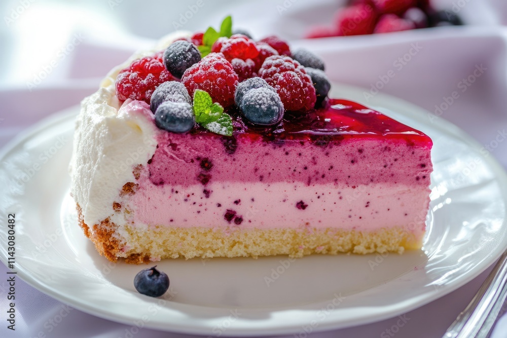 Delicious Creamy Treat with Fresh Berries: A Sweet Breakfast Indulgence Delicious Creamy Treat with Fresh Berries: A Sweet Breakfast Indulgence