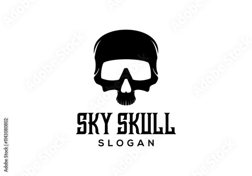 skull logo vector using sky glasses