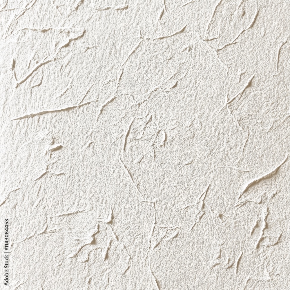 Obraz premium Textured white plaster wall with abstract patterns