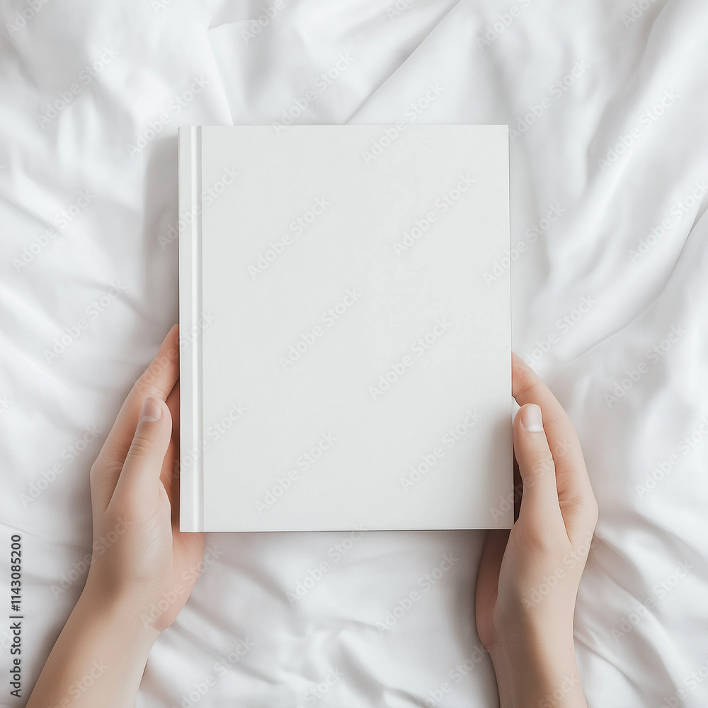 hands holding blank book hands holding blank book