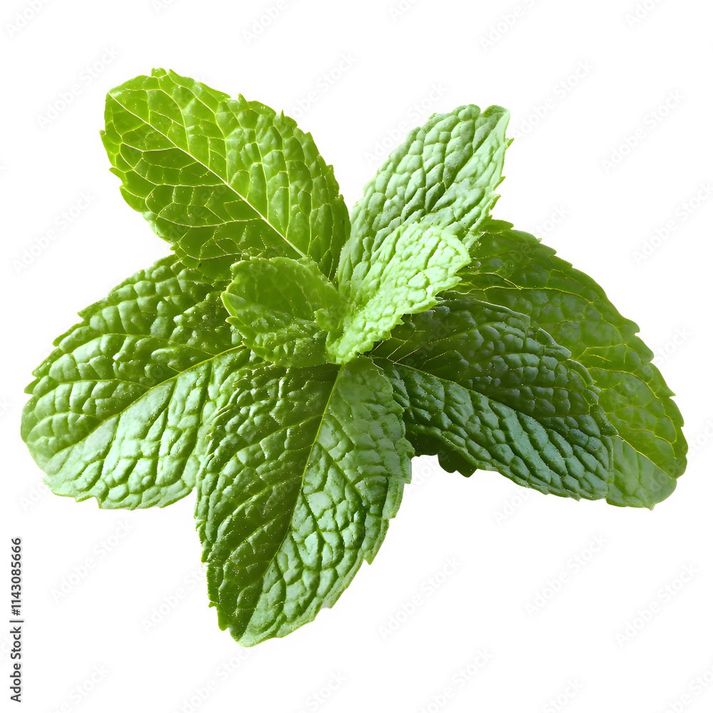 bunch of fresh mint leaves on transparent background bunch of fresh mint leaves on transparent background