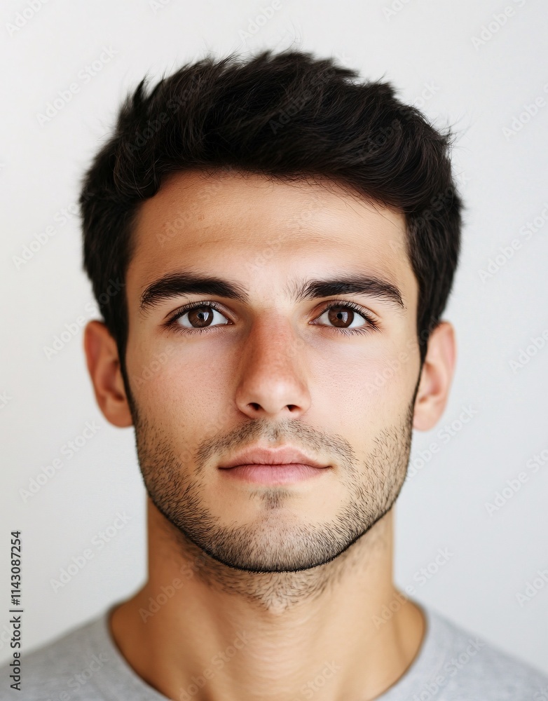 ID Photo for Passport : Spanish young adult man 6 ID Photo for Passport : Spanish young adult man 6