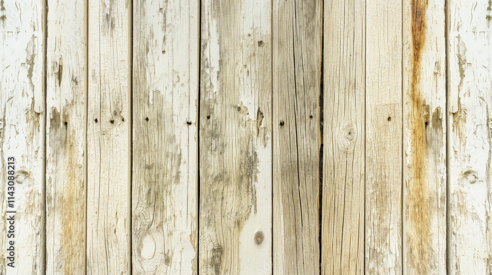 Weathered wooden planks with peeling paint and visible grain. Rustic and aged appearance adds character and texture. Weathered wooden planks with peeling paint and visible grain. Rustic and aged appearance adds character and texture.