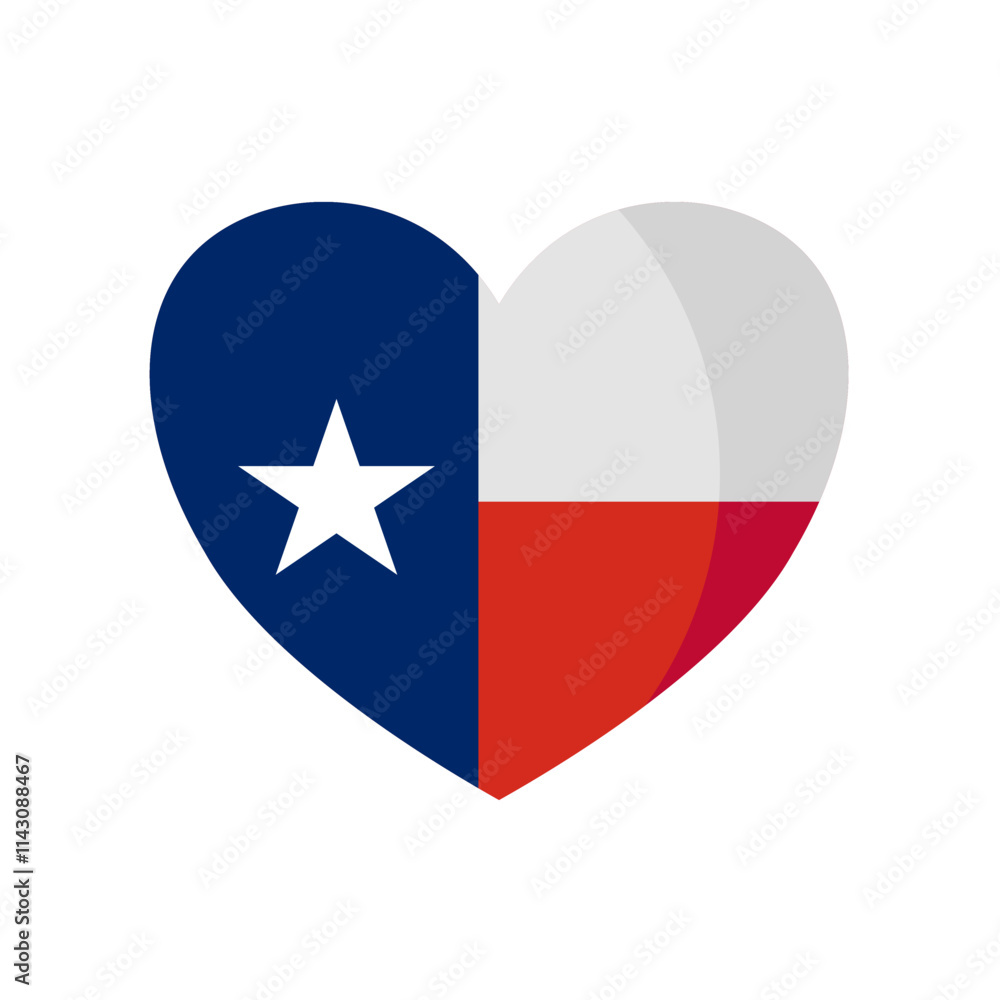 heart of texas. flag of texas shaped as a heart – vector illustration heart of texas. flag of texas shaped as a heart – vector illustration