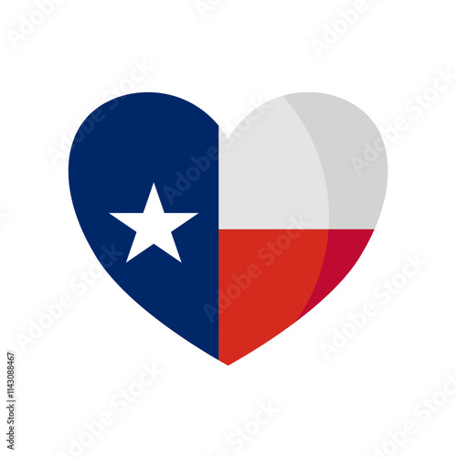 heart of texas. flag of texas shaped as a heart – vector illustration