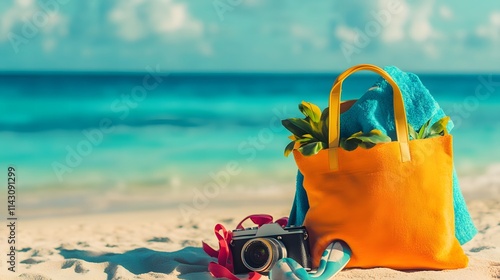 A stylish red beach bag with a floral design, perfect for summer shopping or as a fashionable gift photo