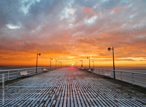 sunset at the sea photo