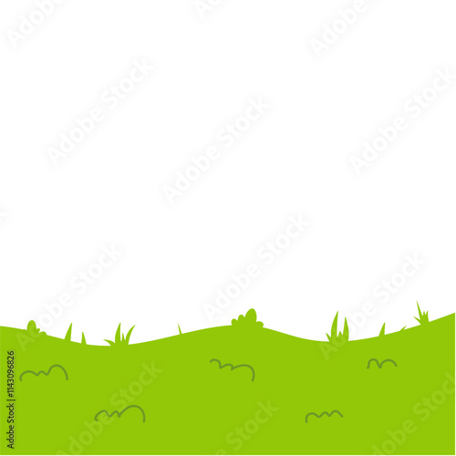 Green grass field vector illustration 