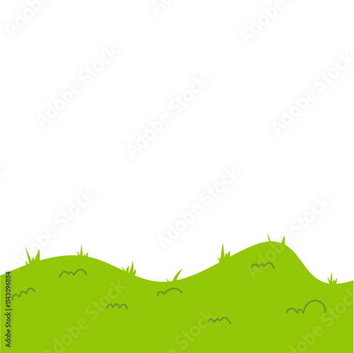 Green grass field vector illustration 