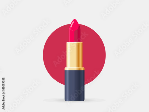 Lipstick with red product and dark body