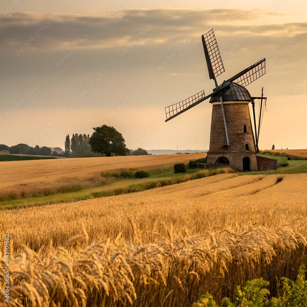windmill at sunset windmill at sunset