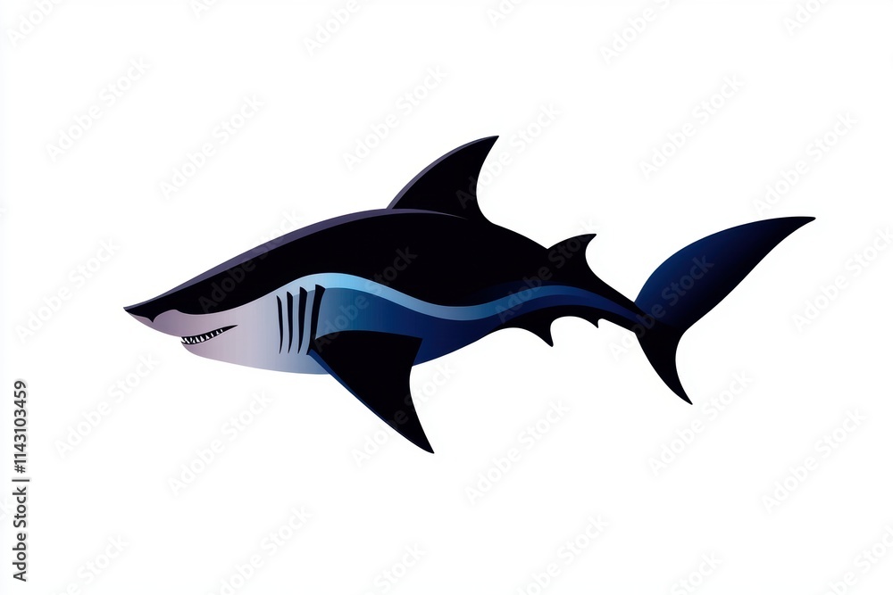 underwater predator concept, cool, unique logo set with modern shark silhouettes for a memorable brand identity great for a bold and stylish look underwater predator concept, cool, unique logo set with modern shark silhouettes for a memorable brand identity great for a bold and stylish look