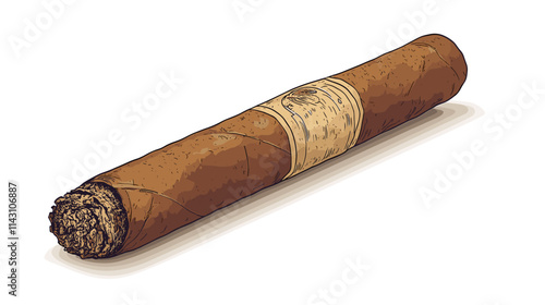 Vintage cigar Illustration vector clipart isolated on white background