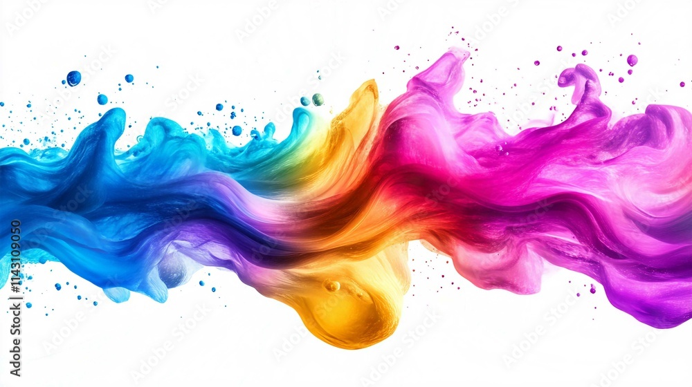 Colorful Smoke Wave Illustration with Dynamic Curves and Patterns Colorful Smoke Wave Illustration with Dynamic Curves and Patterns