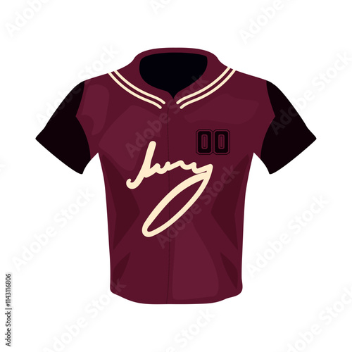 baseball sport uniform with autograph