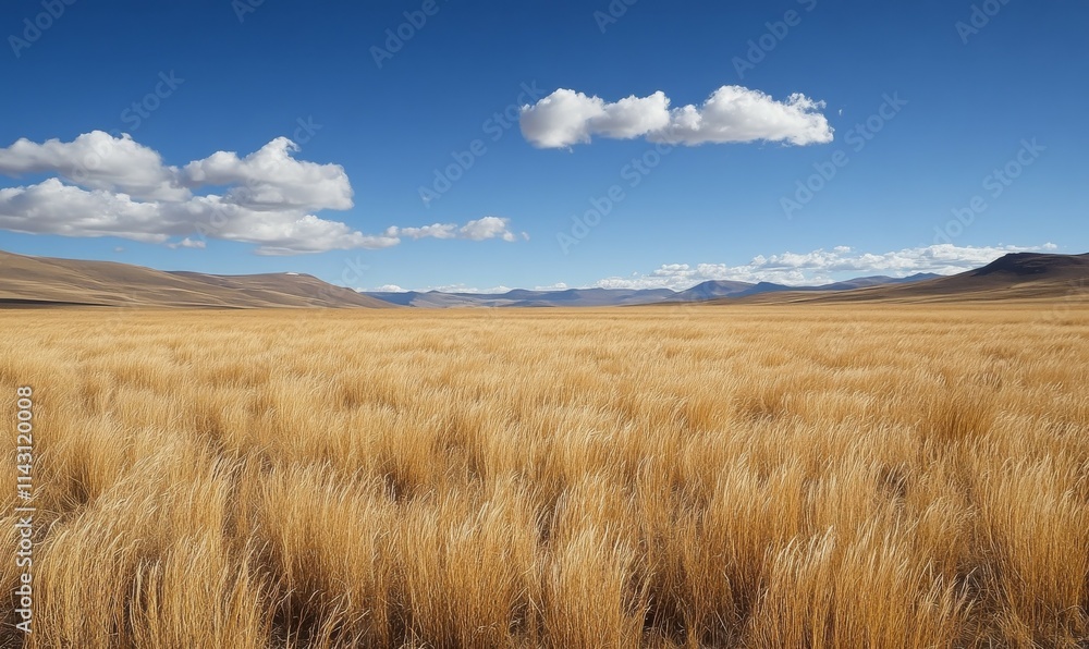 A vast field of golden and silver pampas grass under a clear blue sky, where the sun rays kiss each stalk lovingly. A vast field of golden and silver pampas grass under a clear blue sky, where the sun rays kiss each stalk lovingly.