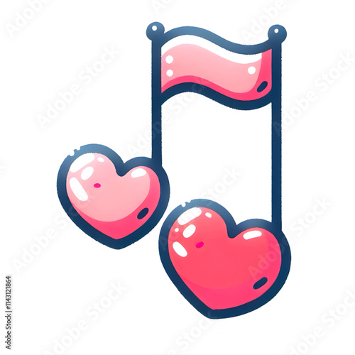 Heart music notes photo