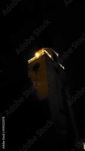 church at night 