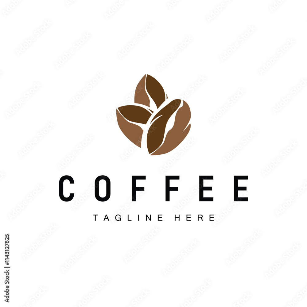 Coffee Bean Logo Coffee Shop Design Simple Minimalist Vector Drink Illustration Symbol Icon Template Coffee Bean Logo Coffee Shop Design Simple Minimalist Vector Drink Illustration Symbol Icon Template