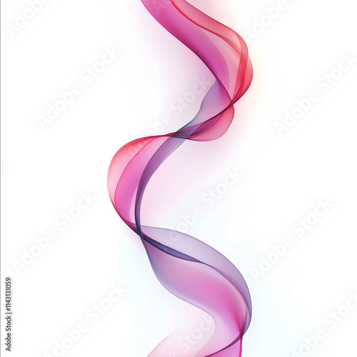 a white background for a webpage with a twisting pastel neon redpurple ribbon starting from the center top of image and wisting in center of page then exiting ceter photo