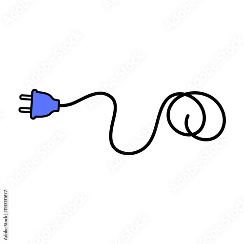 Electric plug icon. Connection and disconnection concept.