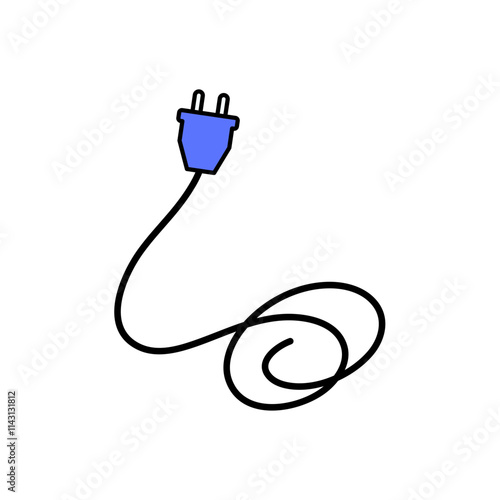 Electric plug icon. Connection and disconnection concept.