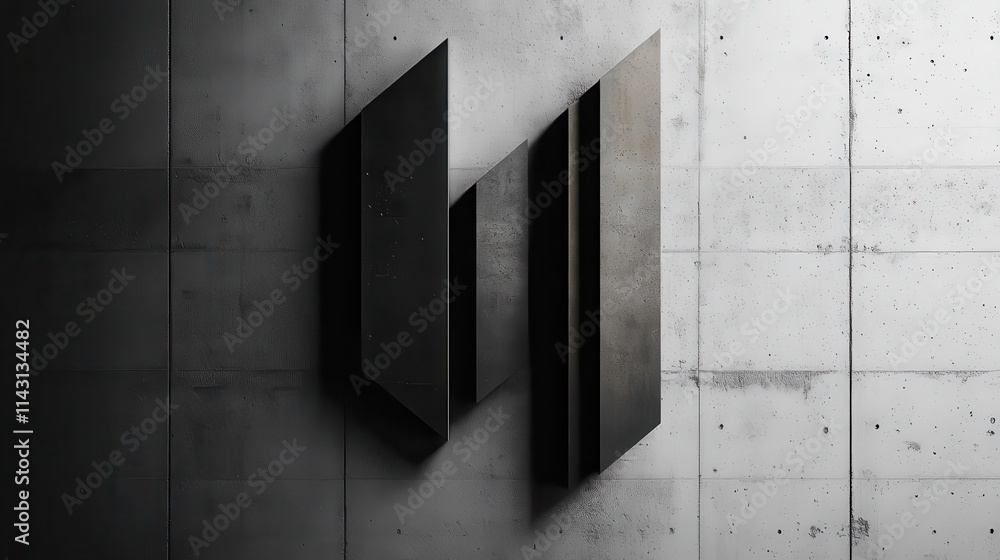 Fototapeta premium Minimalist monogram with bold geometric shapes and sleek lines.