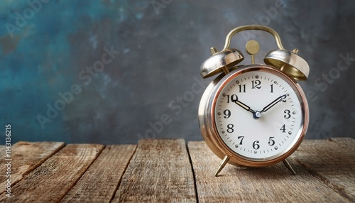 Wallpaper Mural A classic alarm clock on an old-fashioned wooden desk, Torontodigital.ca