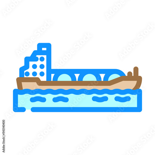 liquefied natural gas carrier color icon vector. liquefied natural gas carrier sign. isolated symbol illustration