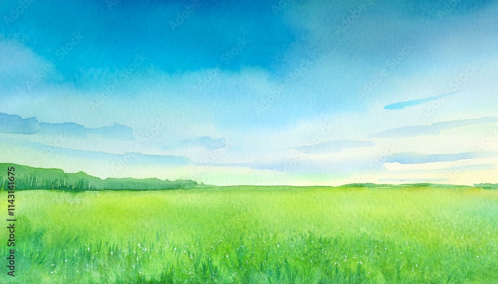Obraz premium Nature watercolor illustration background