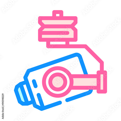 camera gimbal aerial vehicle color icon vector. camera gimbal aerial vehicle sign. isolated symbol illustration