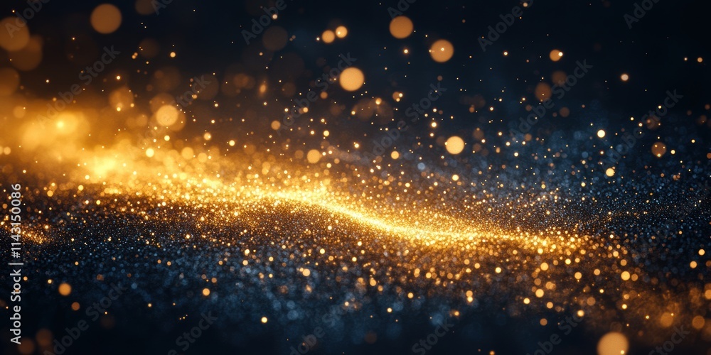 A mesmerizing display of golden and blue glowing particles entwined in a subtle and dynamic pattern, evoking a sense of cosmic wonder and vastness in a captivating abstract visualization A mesmerizing display of golden and blue glowing particles entwined in a subtle and dynamic pattern, evoking a sense of cosmic wonder and vastness in a captivating abstract visualization