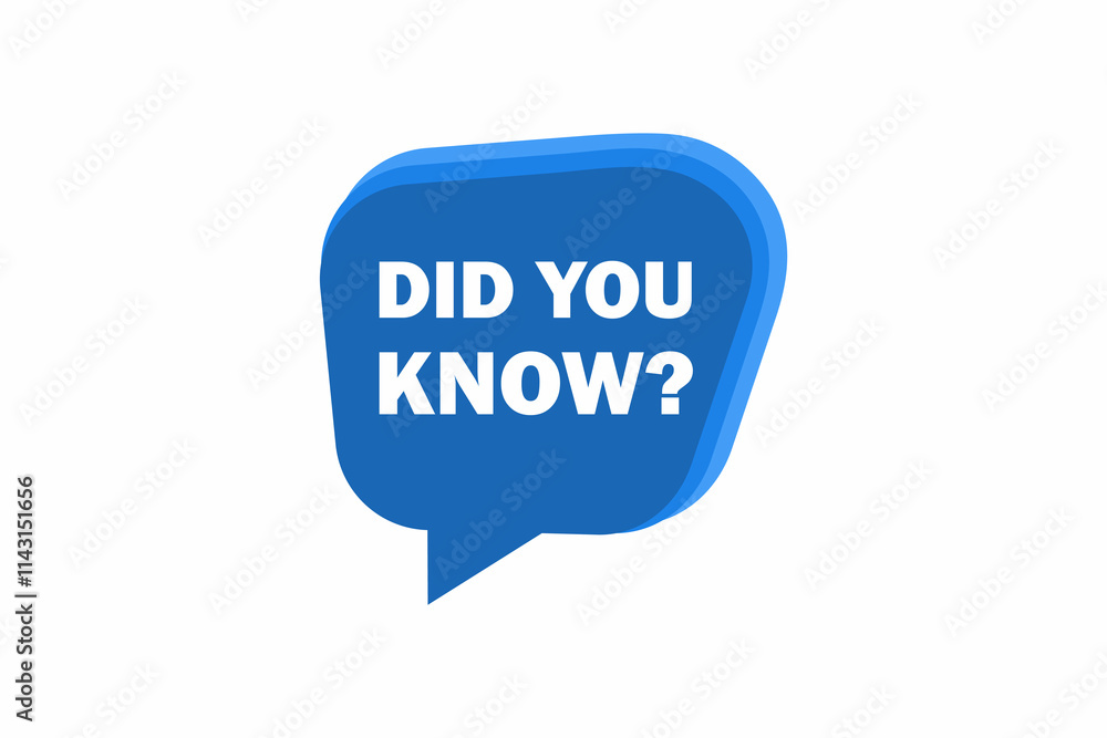 did you know? spech bubble label vecctor stock did you know? spech bubble label vecctor stock