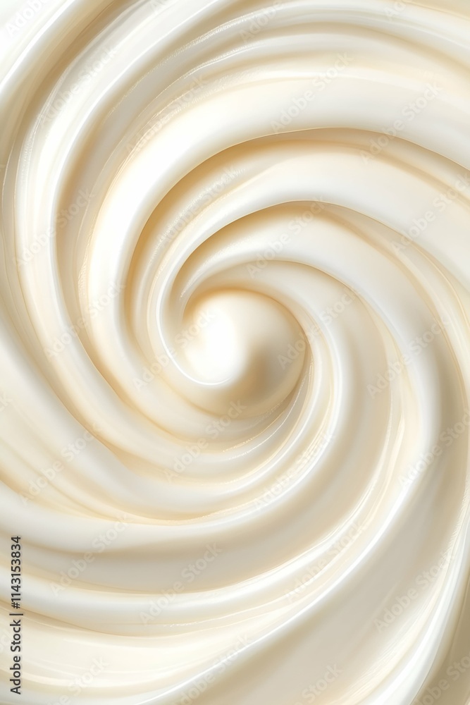 Spiral creamy texture in close-up view Spiral creamy texture in close-up view