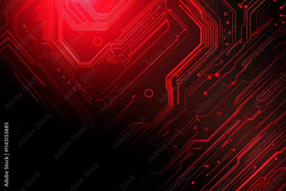 Dynamic technology-inspired abstract background with sharp red, black, and silver lines, creating a sleek and futuristic digital design. Dynamic technology-inspired abstract background with sharp red, black, and silver lines, creating a sleek and futuristic digital design.