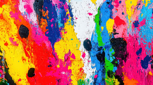 A vibrant graffiti wall featuring bold, colorful spray-paint art that embodies an urban and edgy aesthetic, showcasing creativity and expression in a lively street art style.