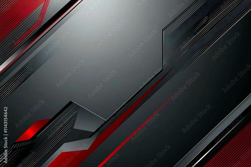 Dynamic technology-inspired abstract background with sharp red, black, and silver lines, creating a sleek and futuristic digital design. Dynamic technology-inspired abstract background with sharp red, black, and silver lines, creating a sleek and futuristic digital design.