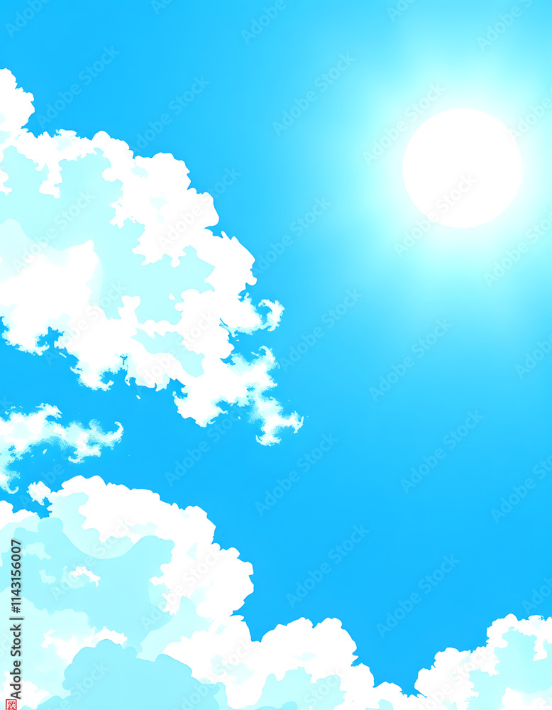 Grunge background of a sunny blue sky, doodle art, with white tones Grunge background of a sunny blue sky, doodle art, with white tones