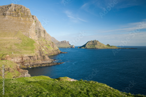 great view over the beautiful landscape of the faroe islands photo