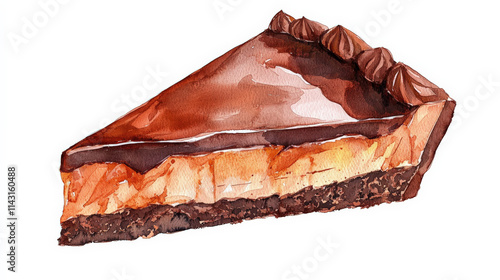slice of decadent chocolate cake with rich layers and creamy frosting