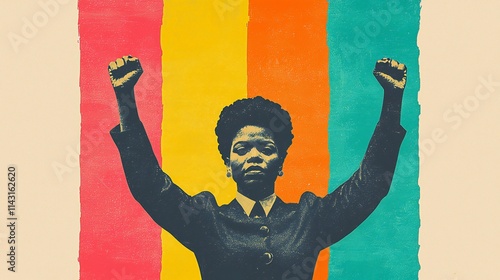 Wallpaper Mural Black History Month Woman Power Protest Retro Equality Diversity Torontodigital.ca