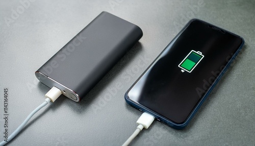 Auxiliary battery charging a fully discharged smartphone