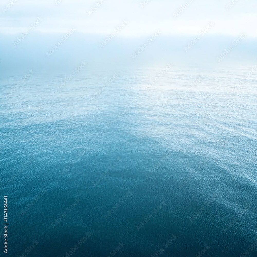 Calm blue ocean water with gentle waves under a soft, cloudy sky. Calm blue ocean water with gentle waves under a soft, cloudy sky.