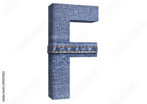 3D FONT JEANS ILLUSTRATION RENDER photo